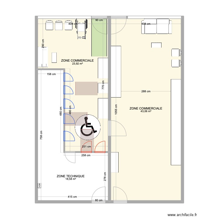 SQ BAYONNE ACCESS 2025. Plan de 3 pièces et 86 m2