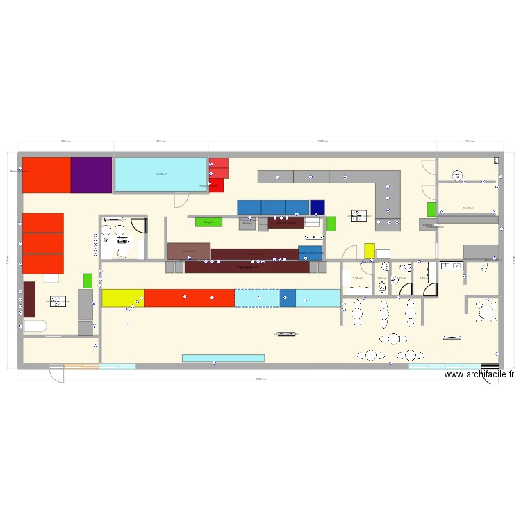 boulangerie pernes. Plan de 8 pièces et 303 m2