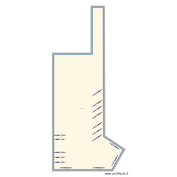 HAQUET . Plan de 1 pièce et 146 m2