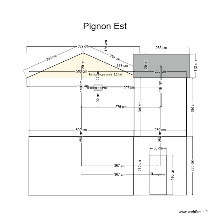 Pignon Est. Plan de 0 pièce et 0 m2