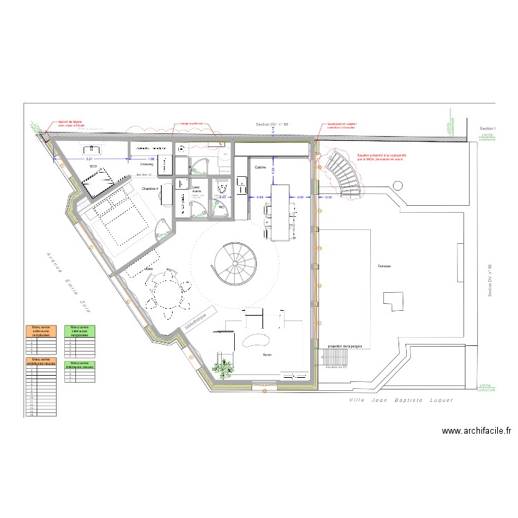 DERNIERE VERSION HAUT. Plan de 4 pièces et 87 m2