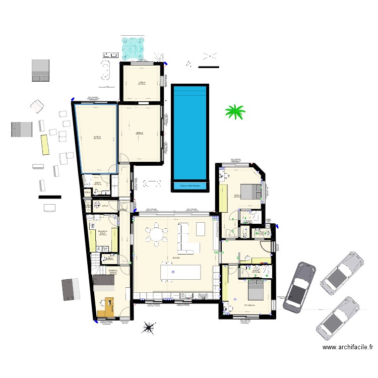 01-01-2025. Plan de 18 pièces et 202 m2