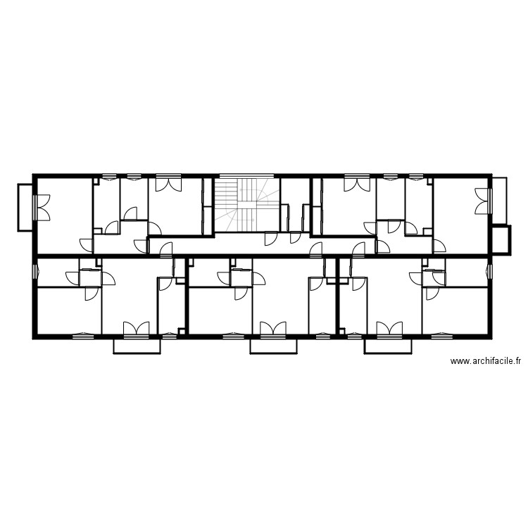 PERRON R1. Plan de 59 pièces et 208 m2