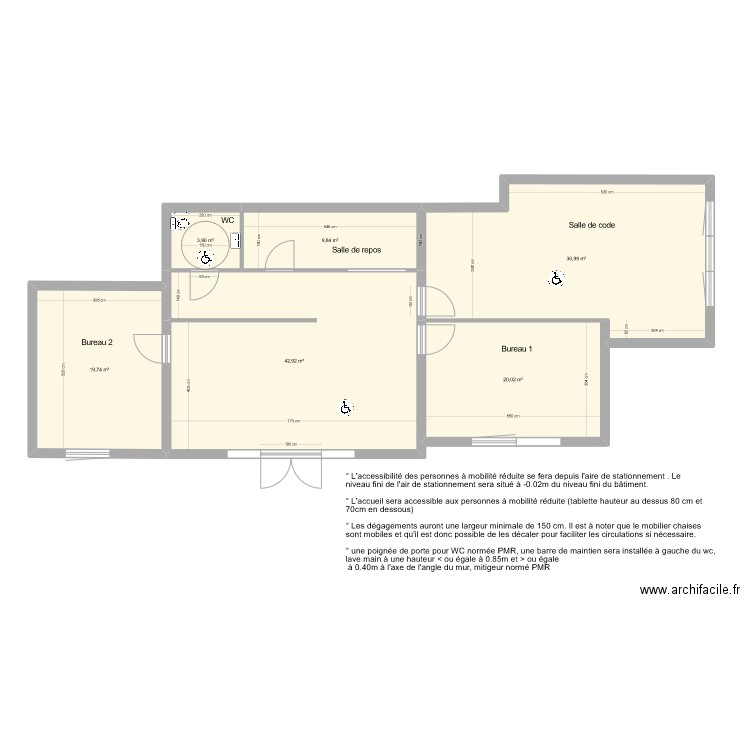 auto ecole grand large. Plan de 6 pièces et 133 m2