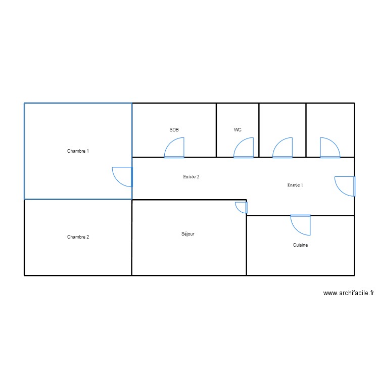 Plan *. Plan de 8 pièces et 94 m2