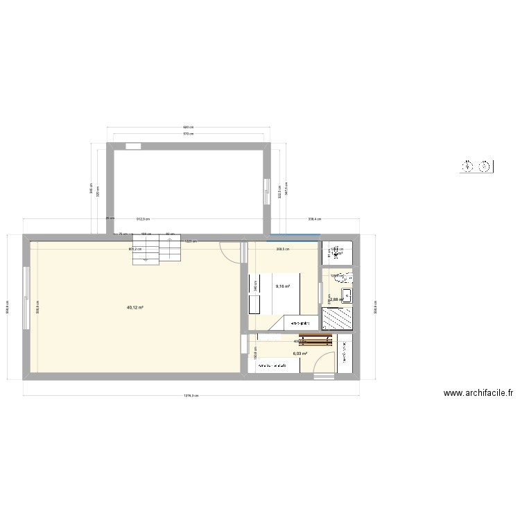 MARINA PARTIE 4. Plan de 5 pièces et 59 m2