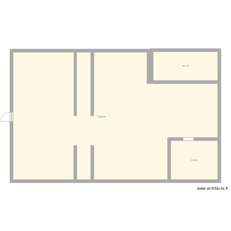 maison. Plan de 3 pièces et 186 m2