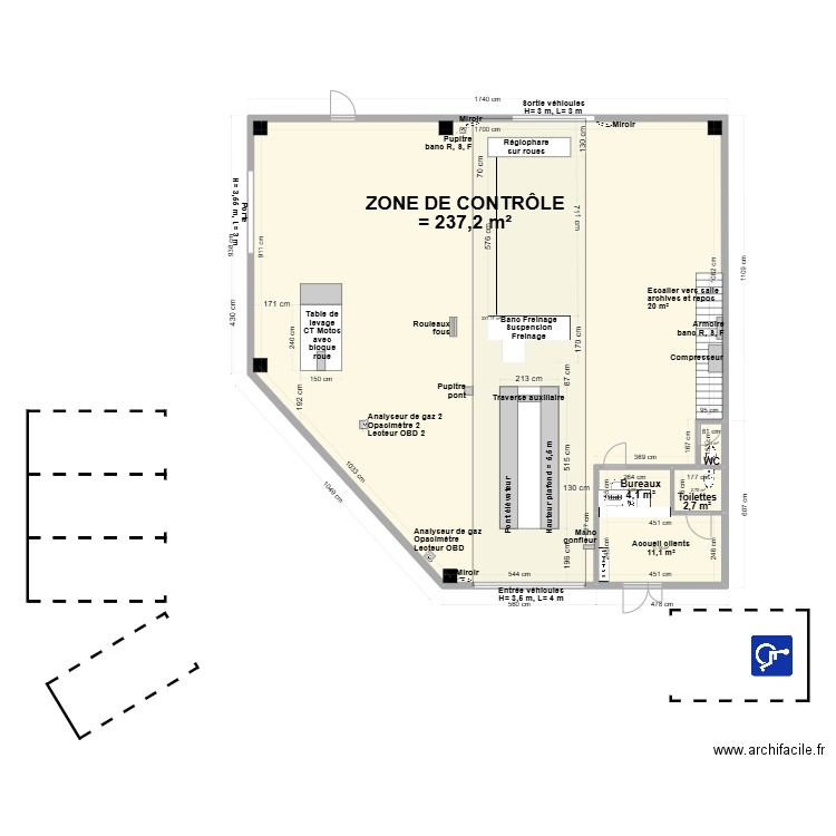 CCT mixte VL/CL  C.T.P.M  FREJUS 83MCFR. Plan de 5 pièces et 256 m2