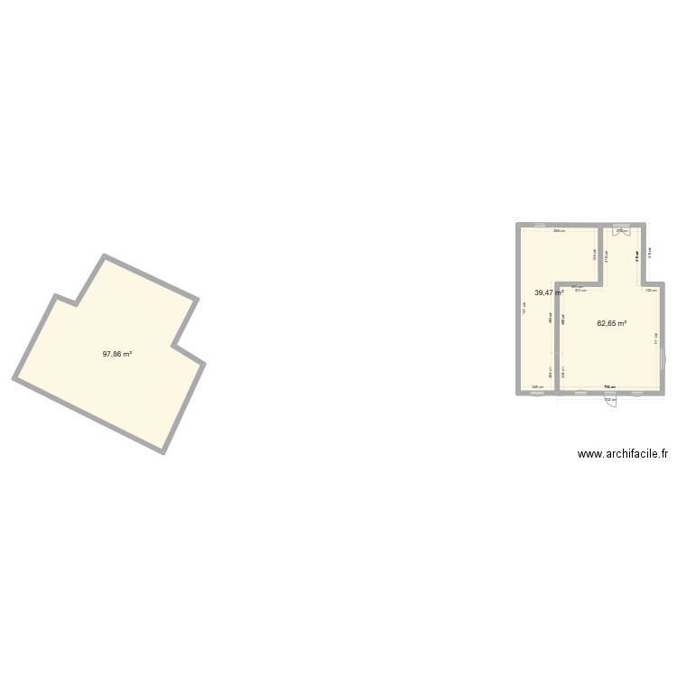 plan romain . Plan de 2 pièces et 141 m2