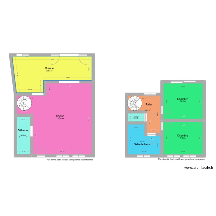 Cokaihaye. Plan de 8 pièces et 107 m2