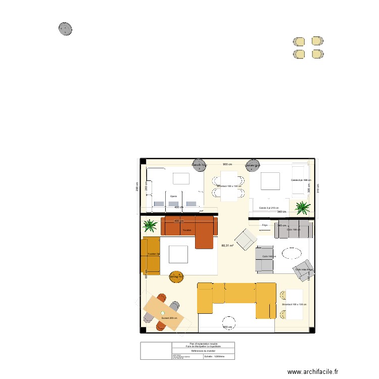 FOIRE DE MONTPELLIER LE LIQUIDITAIRE. Plan de 1 pièce et 80 m2