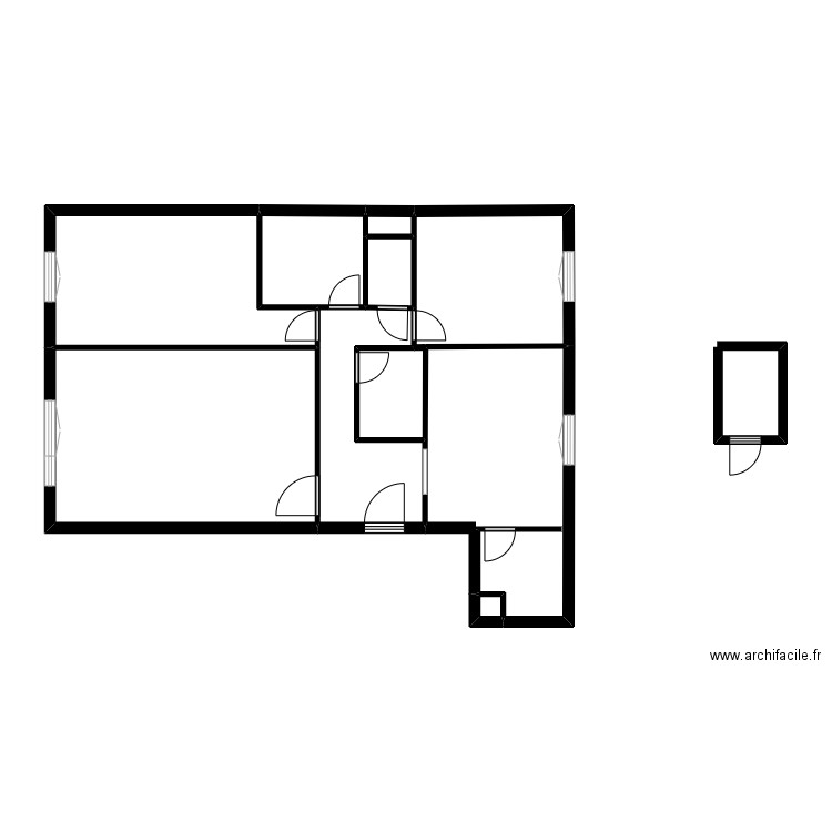 49 Rivoli. Plan de 8 pièces et 52 m2