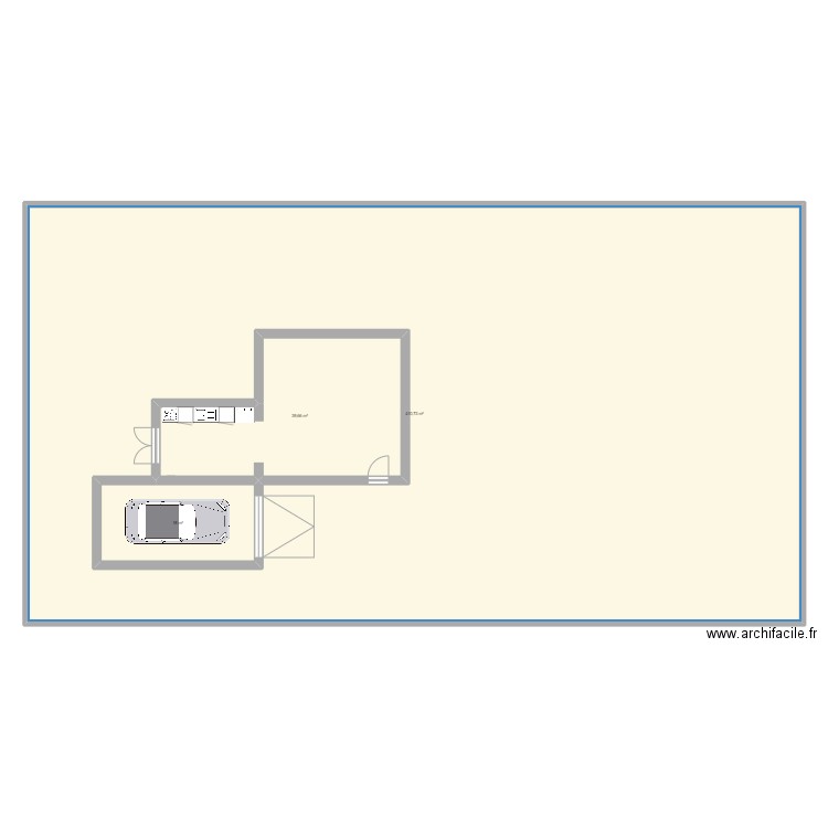 plan maison 1. Plan de 3 pièces et 540 m2