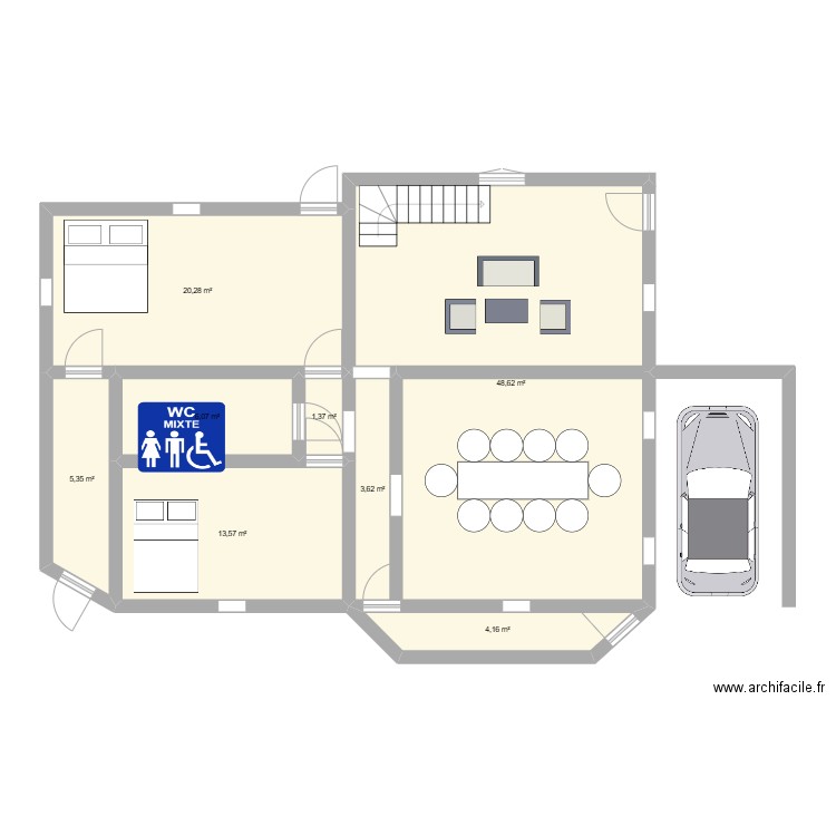 boby s house. Plan de 8 pièces et 103 m2