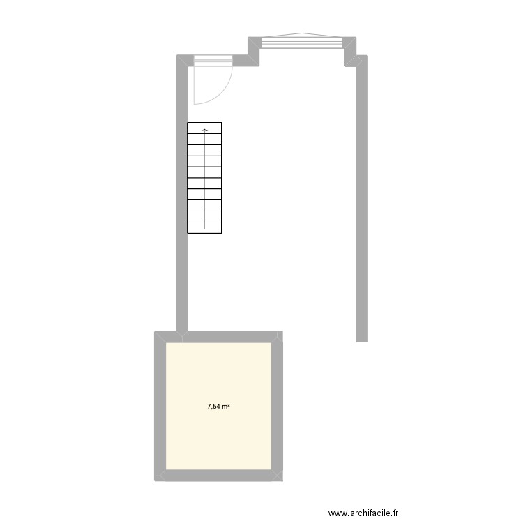 SARL. Plan de 1 pièce et 8 m2