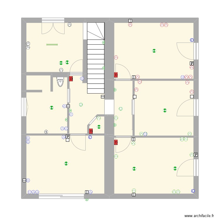 PLAN elec. Plan de 10 pièces et 73 m2