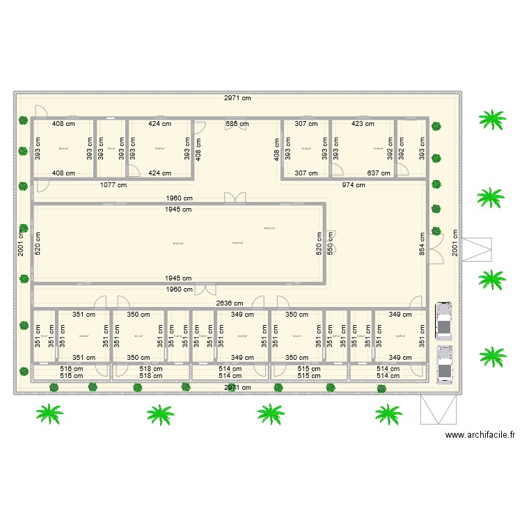 Résidence Mame Madieng Djouni. Plan de 23 pièces et 1029 m2