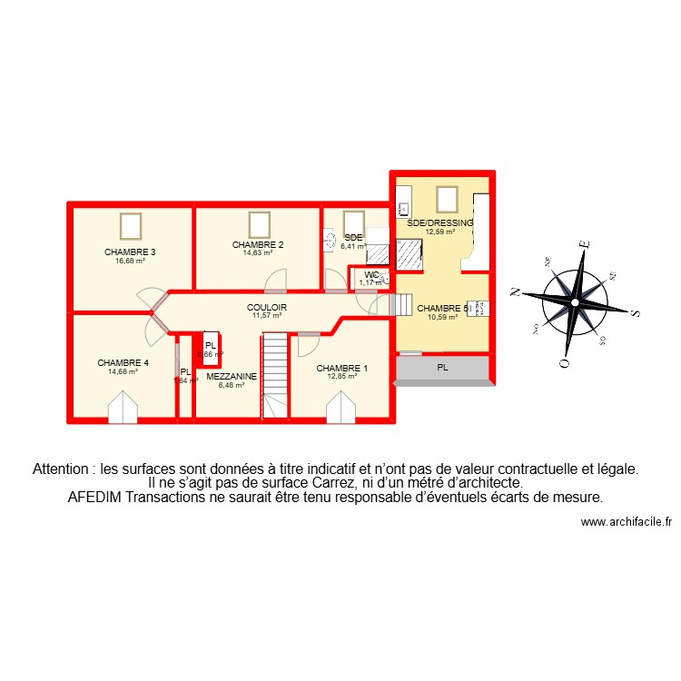 BI 25101 -. Plan de 30 pièces et 284 m2