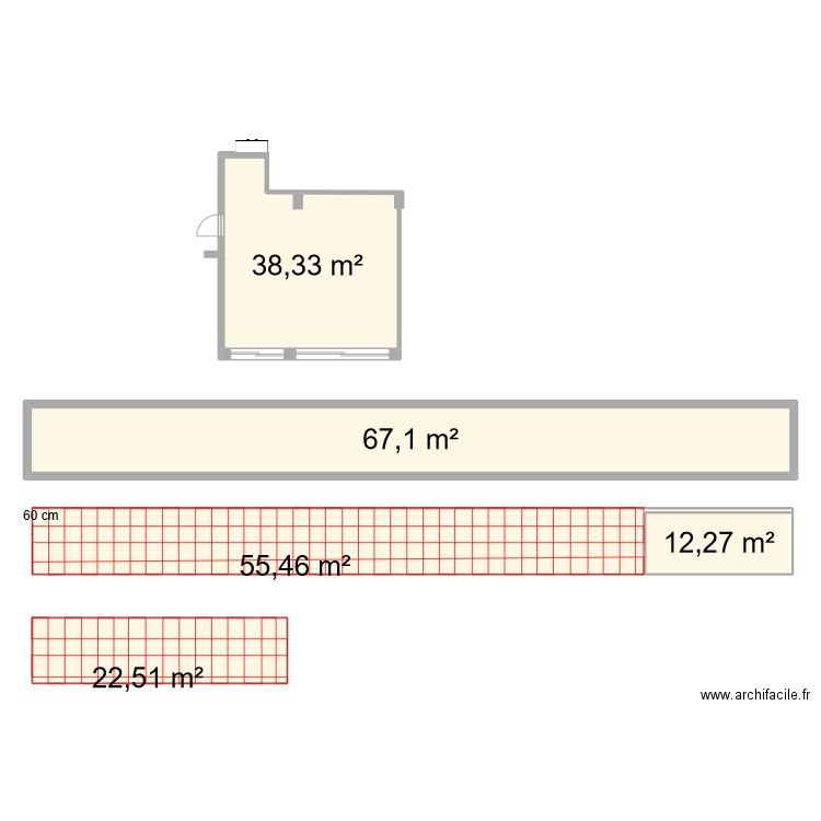 Studio devlopé. Plan de 5 pièces et 196 m2