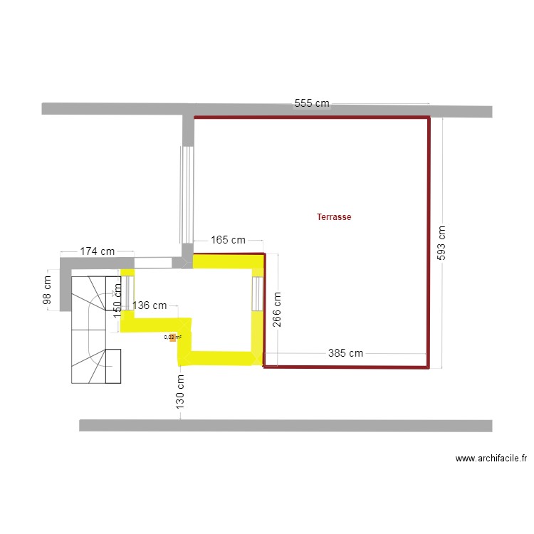 Projet 3 Molenbeek terrasse à 130cm 5.11.24. Plan de 0 pièce et 0 m2