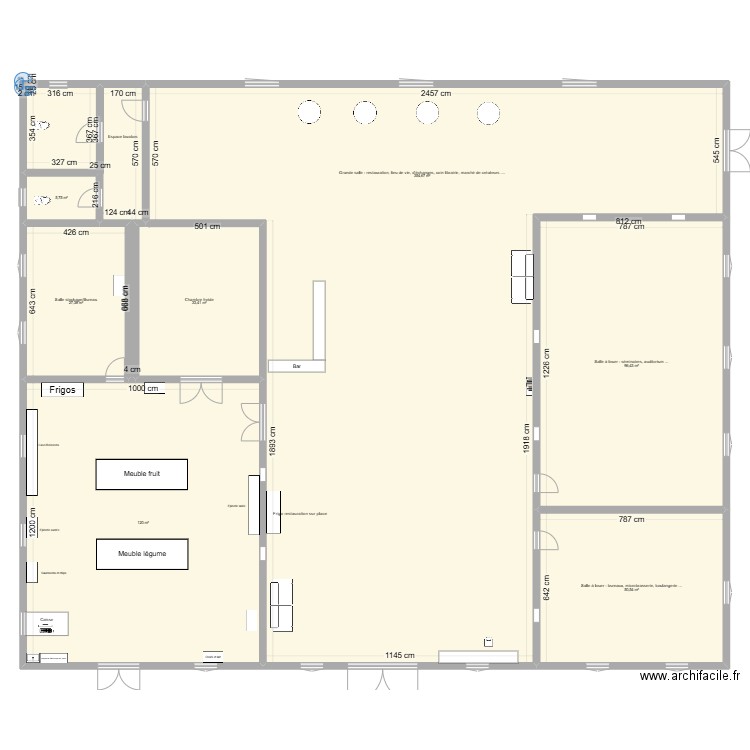 CDV proposition. Plan de 8 pièces et 709 m2