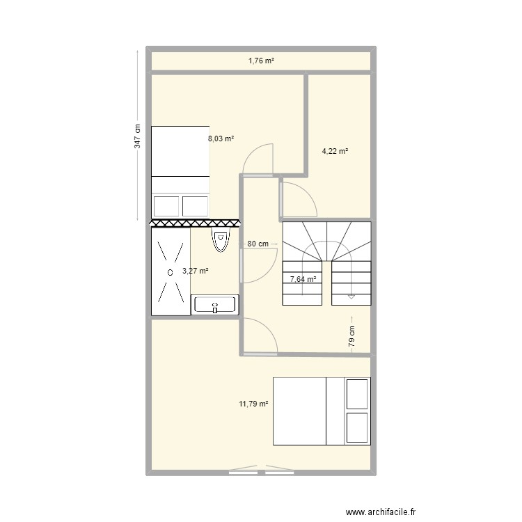 Briand-2nd-option3. Plan de 6 pièces et 37 m2