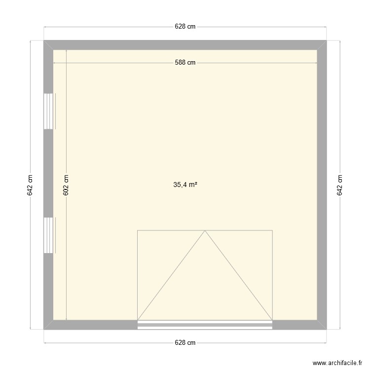 plan garage. Plan de 1 pièce et 35 m2