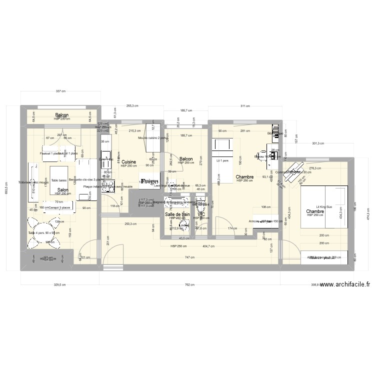 Maison AADL F3-2. Plan de 12 pièces et 71 m2