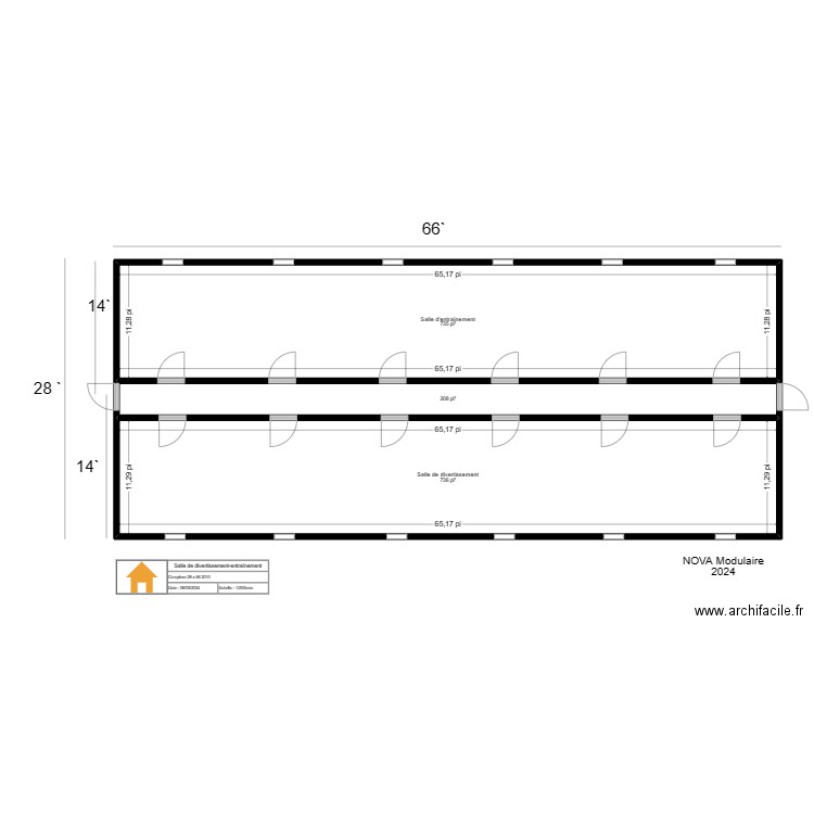 Salle de divertissement-entraînement. Plan de 3 pièces et 156 m2