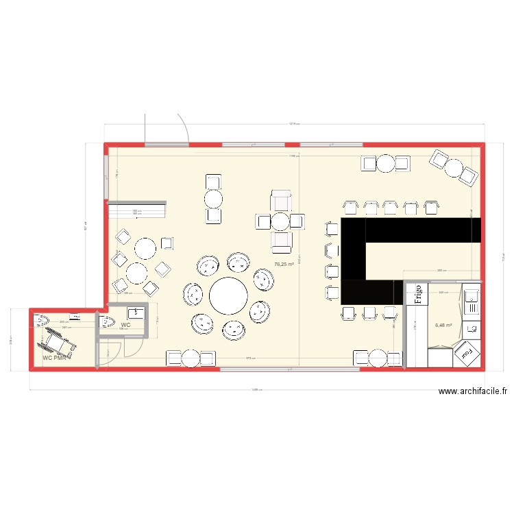 Projet LPDA 8. Plan de 4 pièces et 88 m2