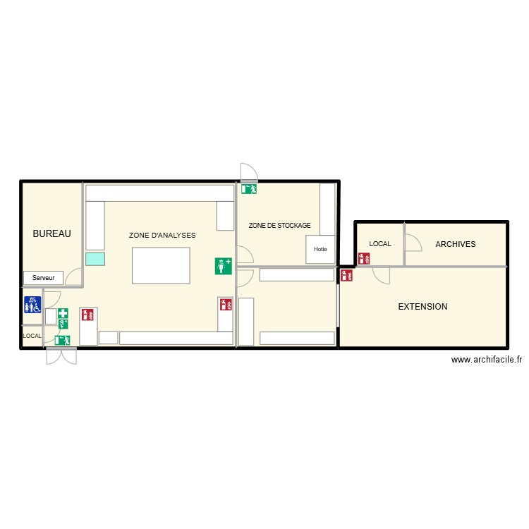 PLAN LABO C.A.V.A. Plan de 9 pièces et 159 m2