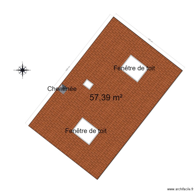 elabid. Plan de 1 pièce et 57 m2