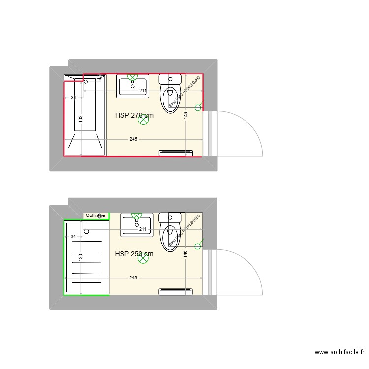 Letendre2. Plan de 2 pièces et 7 m2