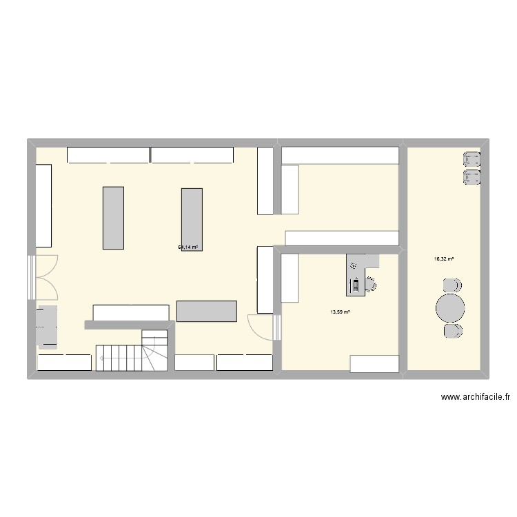 mag oc boulogne. Plan de 3 pièces et 94 m2