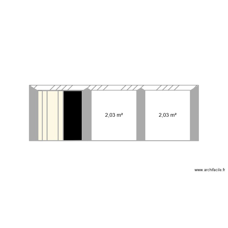 Plan de face . Plan de 7 pièces et 6 m2