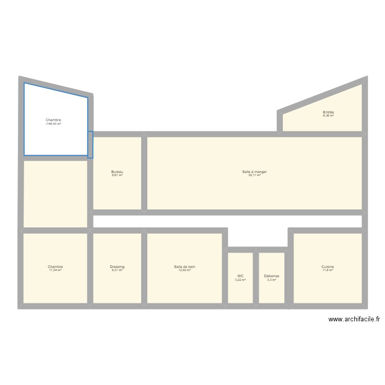 HOME1. Plan de 10 pièces et 114 m2