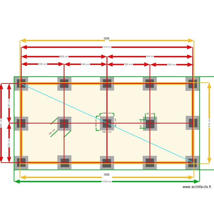 .... Plan de 1 pièce et 66 m2