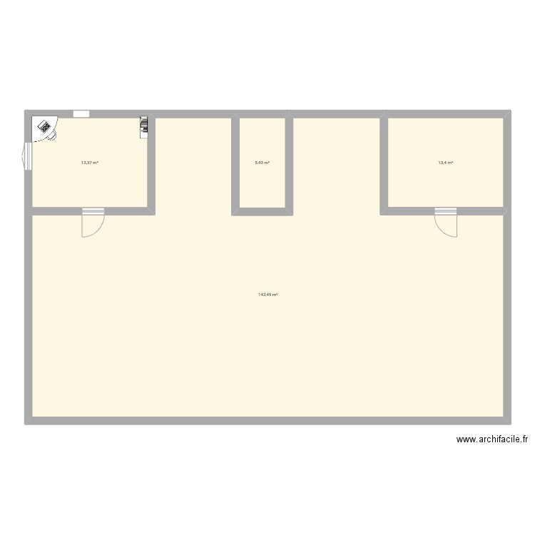 maison. Plan de 4 pièces et 175 m2