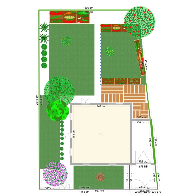 Carport. Plan de 1 pièce et 90 m2