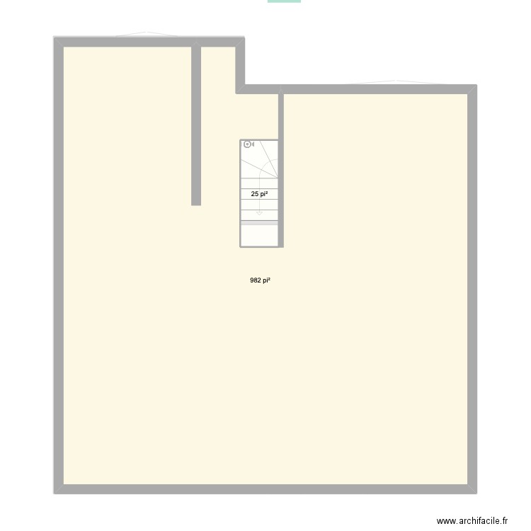 Rez-de-chaussé. Plan de 4 pièces et 187 m2