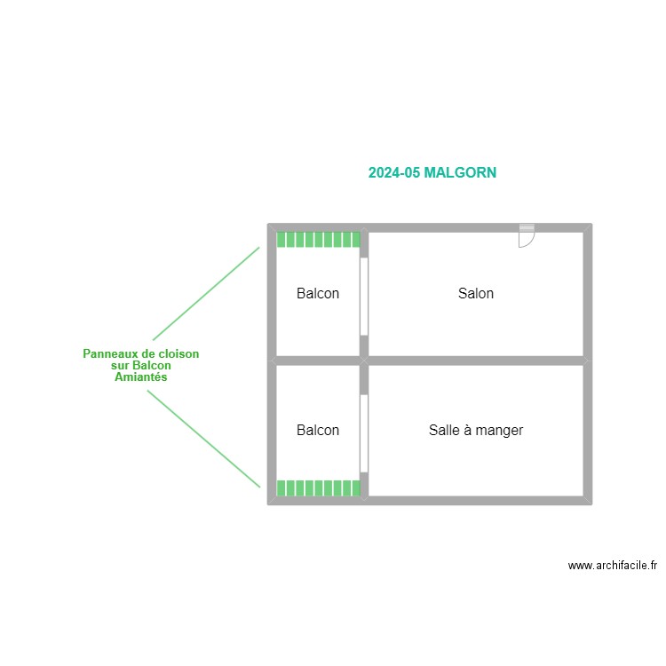 2024-05 MALGORN. Plan de 4 pièces et 13 m2