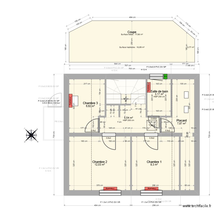 ML24018751 - CHEVALIER Morgane - Plans existants. Plan de 14 pièces et 144 m2