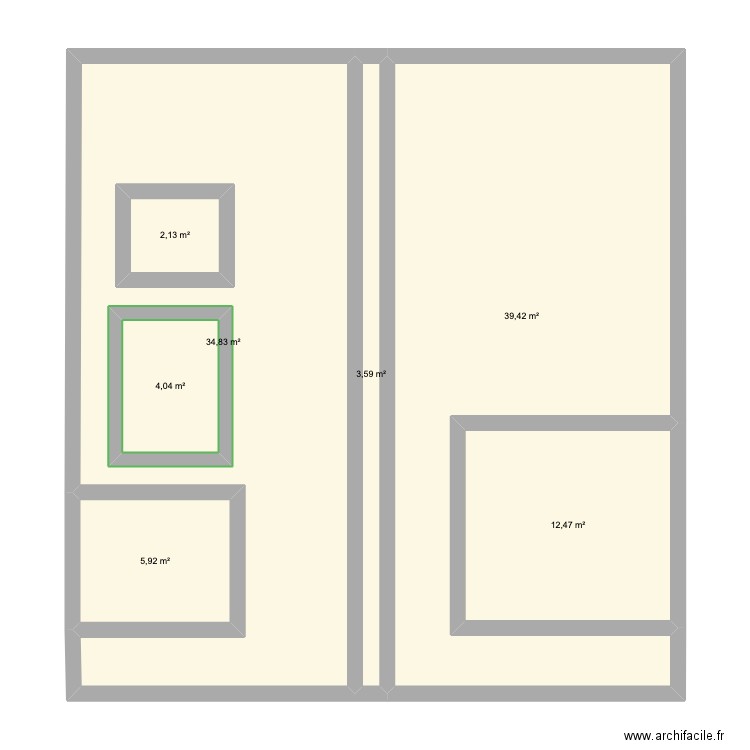 Floor 1 et 2. Plan de 7 pièces et 113 m2