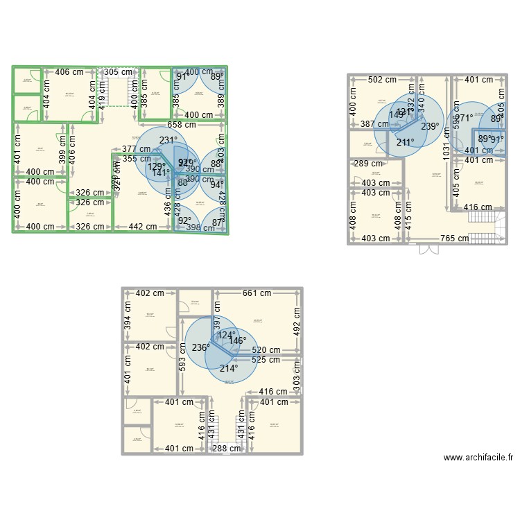 future archetecture. Plan de 27 pièces et 490 m2