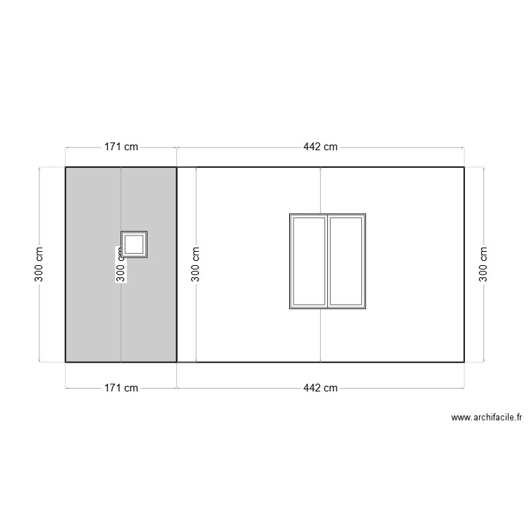 façade. Plan de 0 pièce et 0 m2