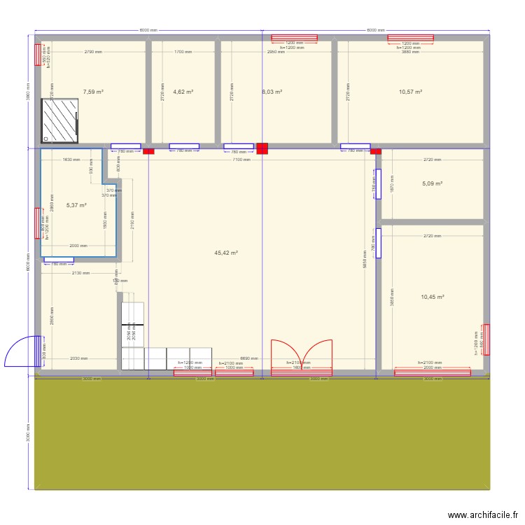 Радонеж. Plan de 9 pièces et 131 m2