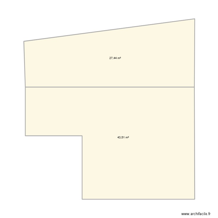 TOITURE MAISON2. Plan de 2 pièces et 71 m2