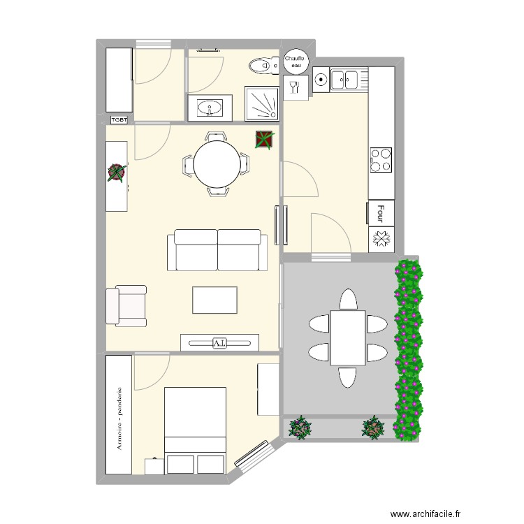 Appartement Illkrich. Plan de 9 pièces et 59 m2