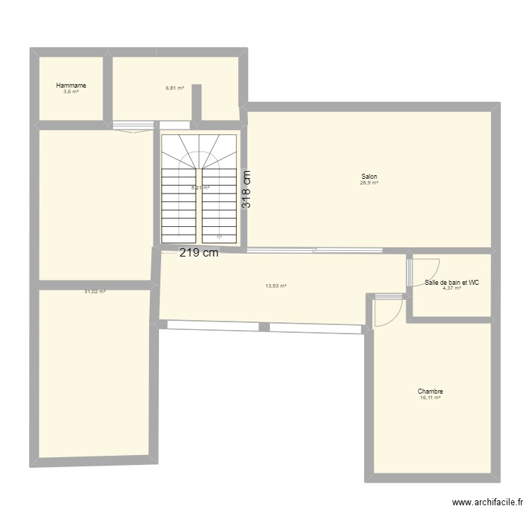 3roubia plan RDC Modele3 sbamou. Plan de 8 pièces et 113 m2