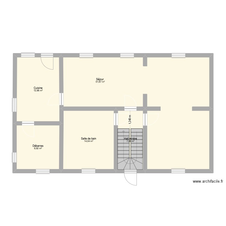 Maison Fleurus . Plan de 5 pièces et 95 m2